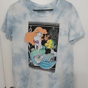 Disney's The little Mermaid Tie Dye Short Sleeve T Shirt